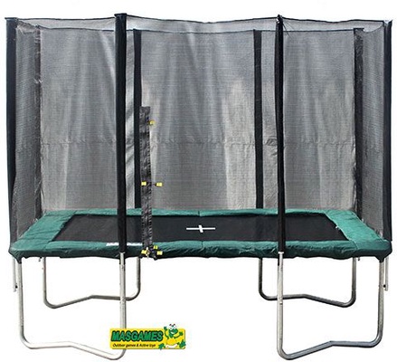 Cama elastica Mas Games Deluxe rectangular L con red y escalera 2021